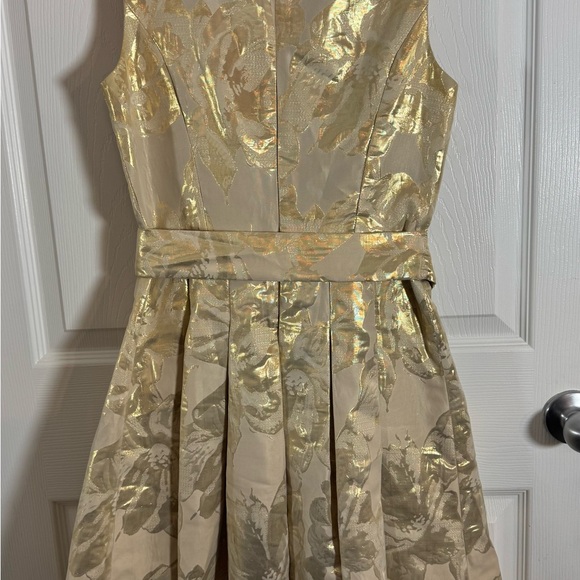 Tommy Hilfiger Gold Patterned Midi Dress - Picture 5 of 9